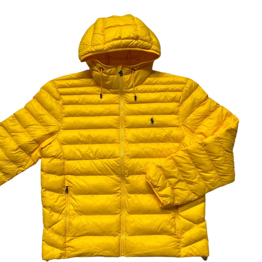 POLO RALPH LAUREN Packable Lightweight Quilted Hooded Puffer Jacket  Yellow - Picture 6 of 15